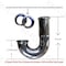 Ez-Fluid High Inlet sink Brass J-BEND 1-1/2in 17GA w/ Brass Nuts Chrome Plated EZJB112H - alternate 2